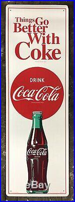 COCA-COLA Things Go Better With Coke Vintage Tin Metal Sign, 54 x 17.75