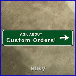 CUSTOM road highway route marker or other square or round sign ANY TEXT 16x16
