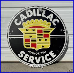 Cadillac Service Metal Sign Garage Vintage Style Wall Decor Tools Oil Gas 36