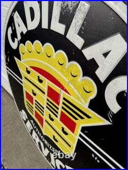 Cadillac Service Metal Sign Garage Vintage Style Wall Decor Tools Oil Gas 36