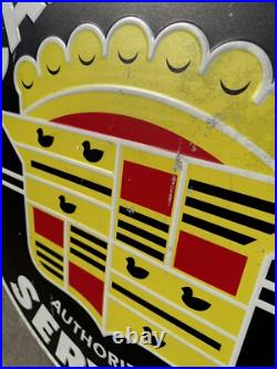 Cadillac Service Metal Sign Garage Vintage Style Wall Decor Tools Oil Gas 36