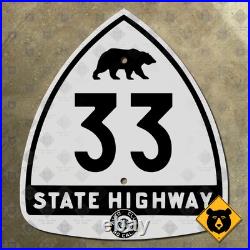 California ACSC bear route 33 highway road sign auto club AAA Ventura 11x12 California ACSC bear route 33 highway road sign auto club AAA Ventura 11x12