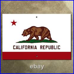 California Bear Flag Sacramento Los Angeles 1911 1953 highway marker road sign