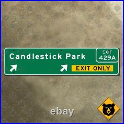 California Candlestick Park highway road sign US Route 101 San Francisco 42x10 California Candlestick Park highway road sign US Route 101 San Francisco 42x10