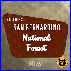 California Entering San Bernardino National Forest road sign Jacinto Rosa 21x14