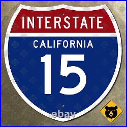 California Interstate 15 highway route sign 1957 San Diego Riverside 18x18