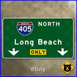 California Interstate 405 north Long Beach highway sign El Toro Y Irvine 35x20