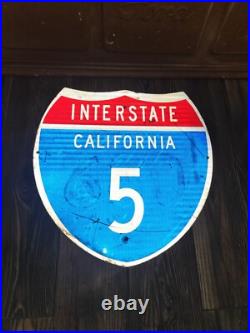 California Interstate 5 Sign 24 X 24 With Authentic Stamp! Golden State Freeway California Interstate 5 Sign 24 X 24 With Authentic Stamp! Golden State Freeway