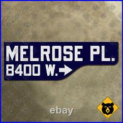 California Melrose Place Los Angeles shotgun style sign 1946 Hollywood 21x7