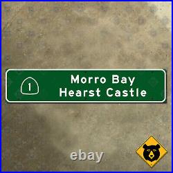 California Morro Bay Hearst Castle Pacific Coast Highway 1 road route sign 36x7