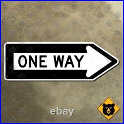 California One Way five sided cutout diecut highway road street sign 21x7