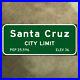 California_Santa_Cruz_city_limits_Boardwalk_highway_1960s_road_sign_marker_48x20_01_usym