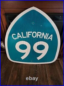 California State Route 99 Sacramento Fresno Highway Sign 24 X 25 Authentic