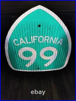 California State Route 99 Sacramento Fresno Highway Sign 24 X 25 Authentic