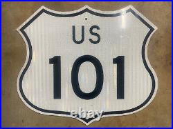 California US route 101 highway road sign shield El Camino Real 28x24 2010 1329