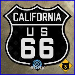 California US route 66 marker 1928 ACSC mother road auto club sign black 36x35