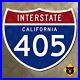 California_interstate_route_405_highway_marker_road_sign_Los_Angeles_1961_13x11_01_zq