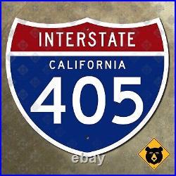 California interstate route 405 highway marker road sign Los Angeles 1961 21x18