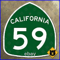 California state route 59 road highway sign Merced Snelling 1964 17x18