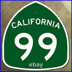 California state route 99 Sacramento Fresno highway marker 1964 road sign 12