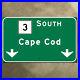 Cape_Cod_Massachusetts_highway_3_south_road_sign_1990s_marker_guide_23x14_01_fesc