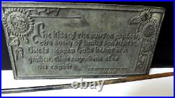 Cast Iron Bronze Metal Garden Plaque Dorothy Gurney Kiss of the Sun Poem Vintage