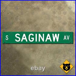 Chicago Illinois South Saginaw Avenue street blade road highway sign 36x6