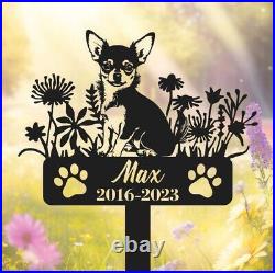 Chihuahua Memorial Stake Sign Personalized, Chihuahua Pet Grave Markers Sign