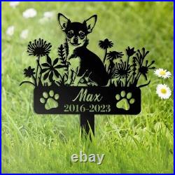 Chihuahua Memorial Stake Sign Personalized, Chihuahua Pet Grave Markers Sign