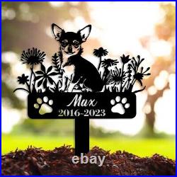 Chihuahua Memorial Stake Sign Personalized, Chihuahua Pet Grave Markers Sign