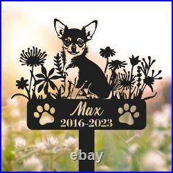 Chihuahua Memorial Stake Sign Personalized, Chihuahua Pet Grave Markers Sign