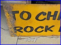 Chimney Rock Park Vintage Sign A-m Sign Co. Lynchburg Va. 1957 Heavy Metal Sign