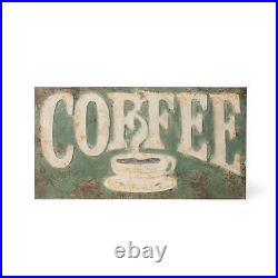 Coffee Sign Wall Vintage Style Metal