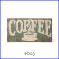 Coffee Wall Sign Antique Vintage Style Metal Kitchen Home Decor