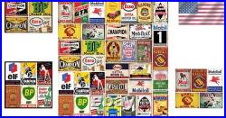 Collectible Vintage Tin Signs, 35 Pieces Perfect for Man Cave and Diner Decor