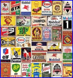Collectible Vintage Tin Signs, 35 Pieces Perfect for Man Cave and Diner Decor