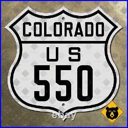 Colorado US route 550 marker road sign Million Dollar Highway 1928 Ouray 12x12