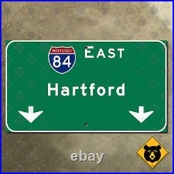 Connecticut Interstate 84 East Hartford freeway highway guide sign 21x12