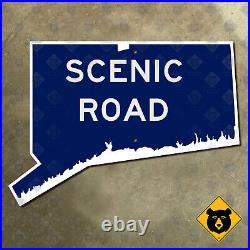 Connecticut Scenic Road route marker 2018 highway sign outline cutout 14x10