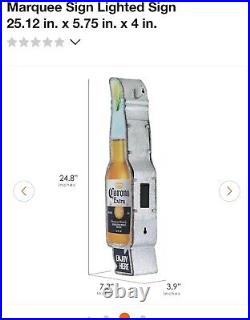 Corona Extra Bottle and Arrow Shaped 25 Double Sided Marquee Light Up LED Sign