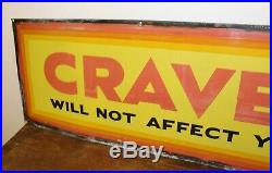 Craven A cigarettes enamel sign advertising decor mancave garage metal vintage r