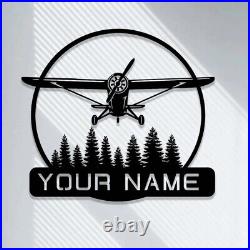 Custom Airplane Metal Sign, Aircraft Sign, Personalized Pilot Name Sign, Pilot Gift