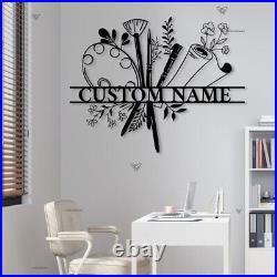 Custom Art Studio Metal Sign, Artist Name Sign, Personalized Painter Name Sign