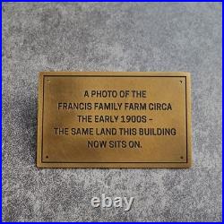 Custom Brass Nameplates, Vintage Brass Signs, Commemorative Plaques Outdoor Gift