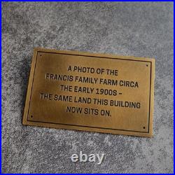 Custom Brass Nameplates, Vintage Brass Signs, Commemorative Plaques Outdoor Gift
