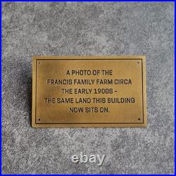 Custom Brass Nameplates, Vintage Brass Signs, Commemorative Plaques Outdoor Gift