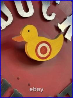 Custom Carnival Duck Shoot Kinetic Wall Art vintage metal light sign sculpture