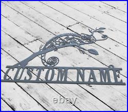 Custom Chameleon Metal Sign Personalized Chameleon Name Sign Home Decor Boy Girl