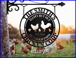 Custom Chicken Farm Metal Sign, Personalized Chicken Coop, Hen House Coop Sign