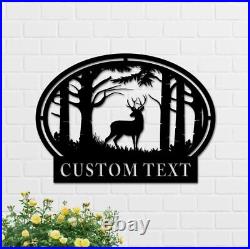 Custom Deer Hunting Metal Signs, Personalized Deer Hunting Metal Sign, Hunter Gift